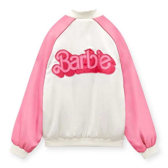 Zara Jackets & Blazers - Zara x Barbie Reversible Satin Effect Bomber Jacket